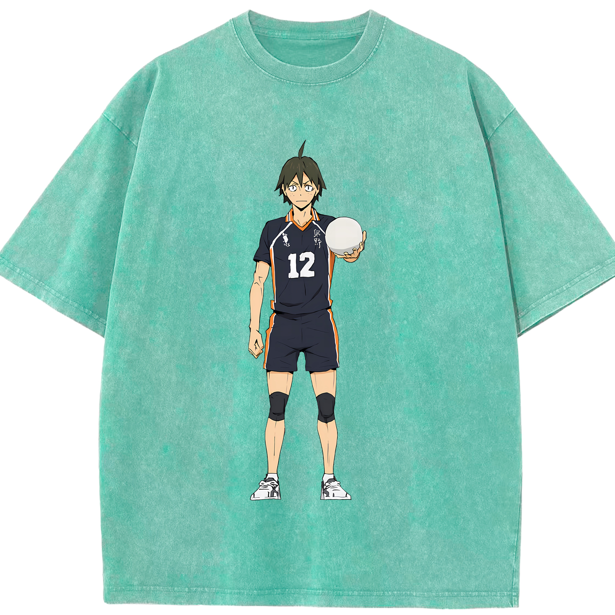 （画像用） ハイキュー!! Haikyu!! 綿100% ヴィンテージ風 半袖Tシャツ（フロントプリント）